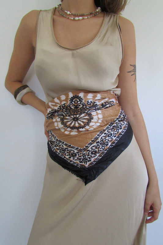 Italian Silk Dress - Champagne