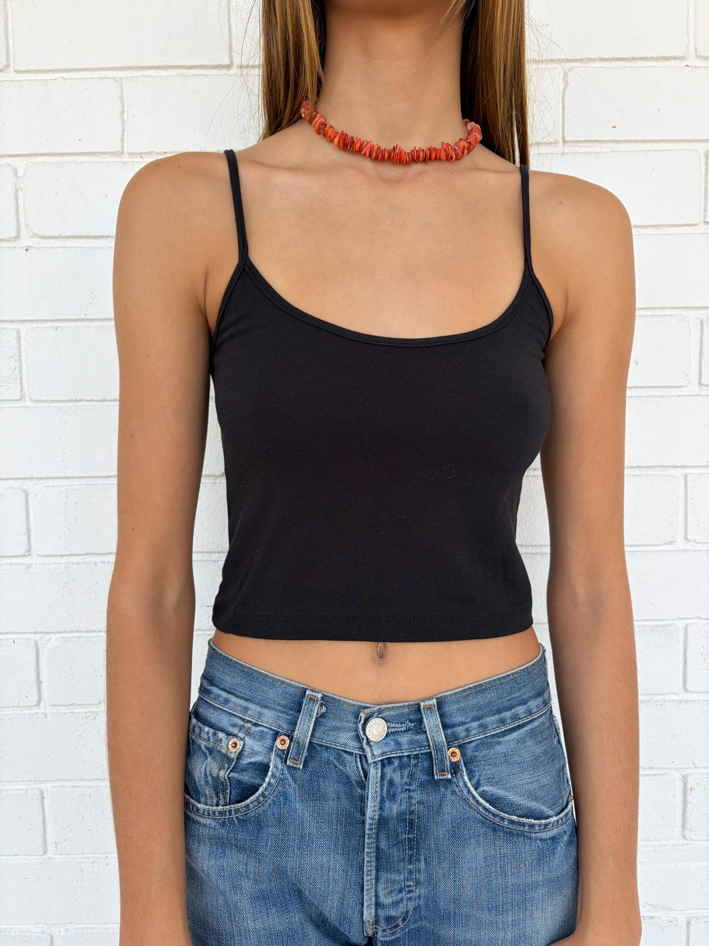 The Evie singlet in chocolate