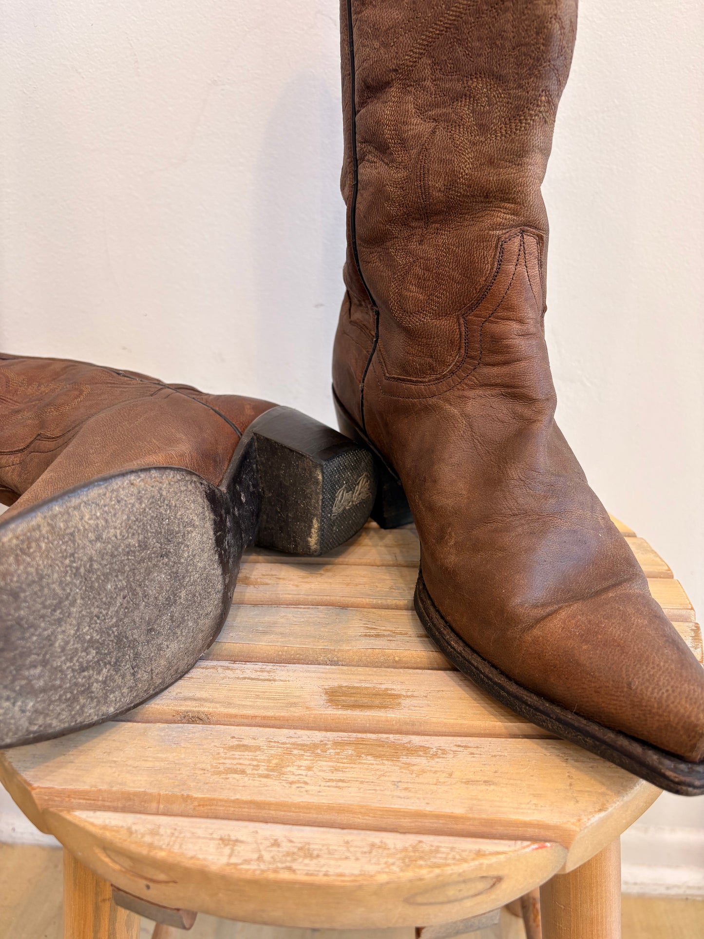 Dan Post Brown Leather Cowboy Boots