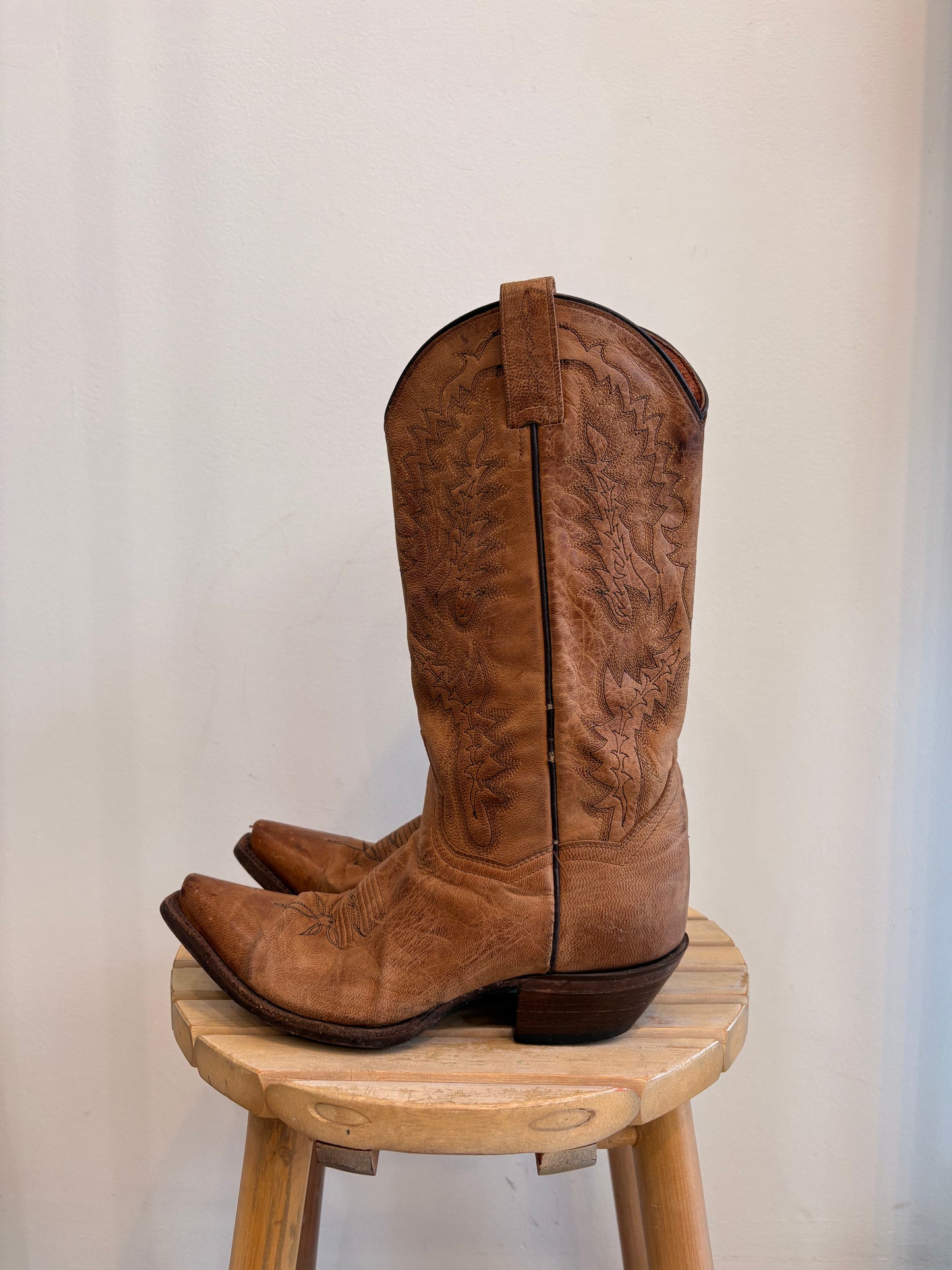 Dan Post Tan Leather Cowboy Boots