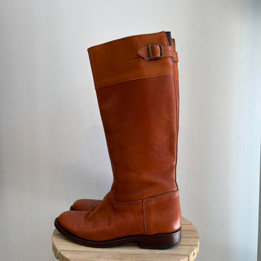 Tan knee high boots