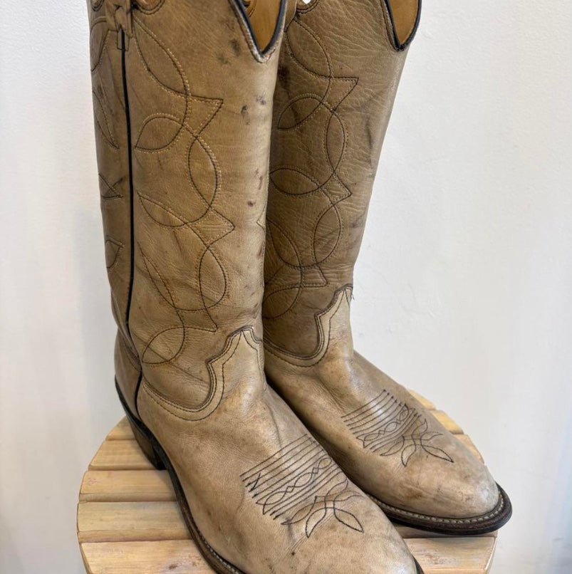 Cream western boots