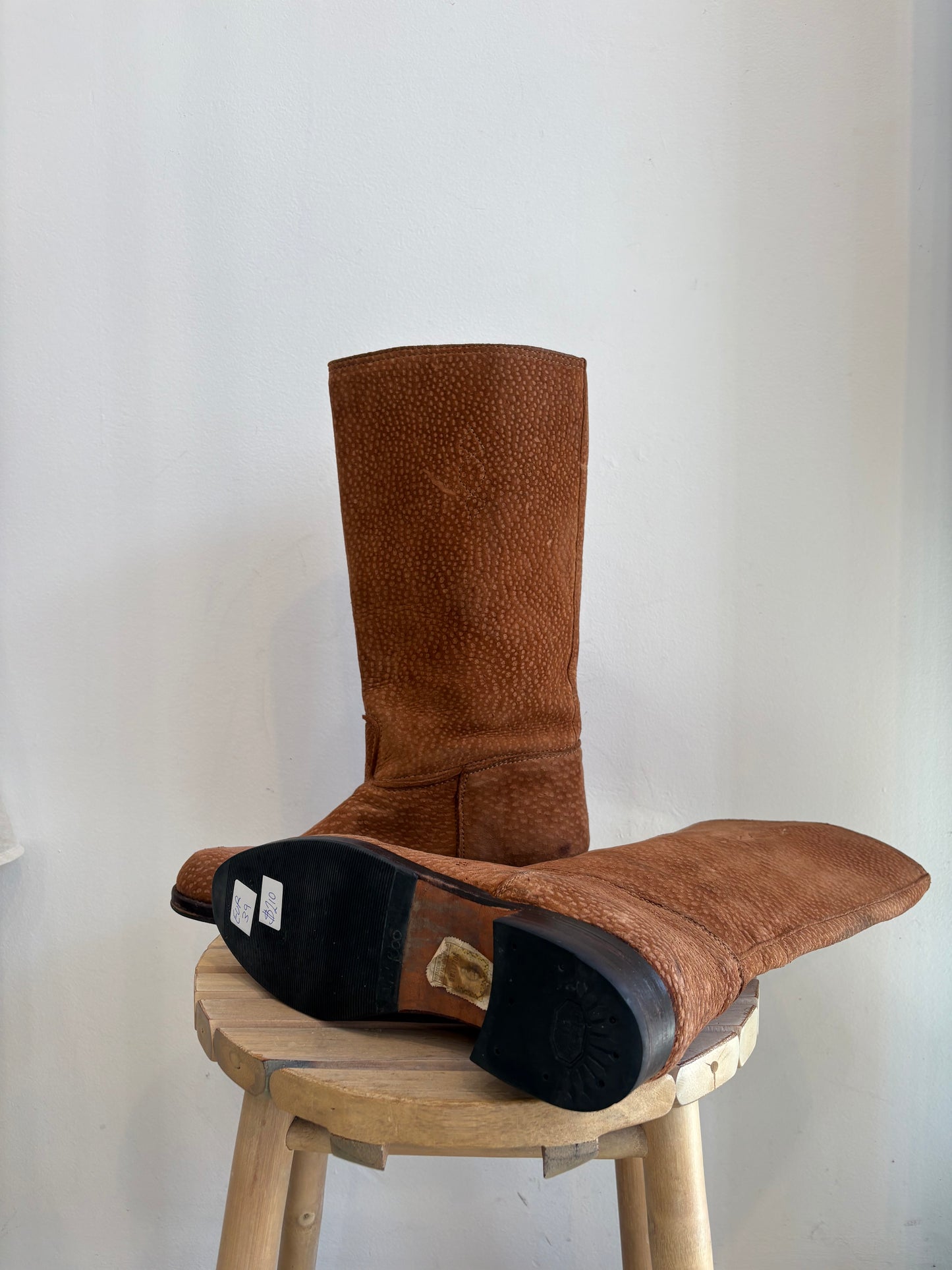 Tan suede boots