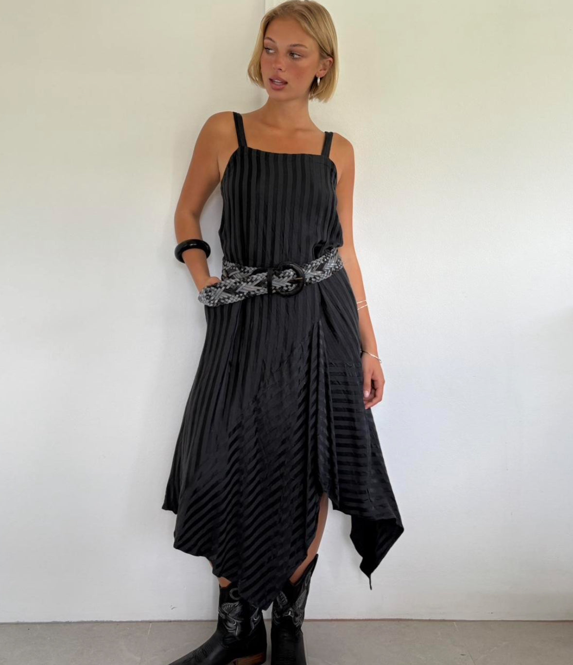 Vintage Midi Drop Waist Dress