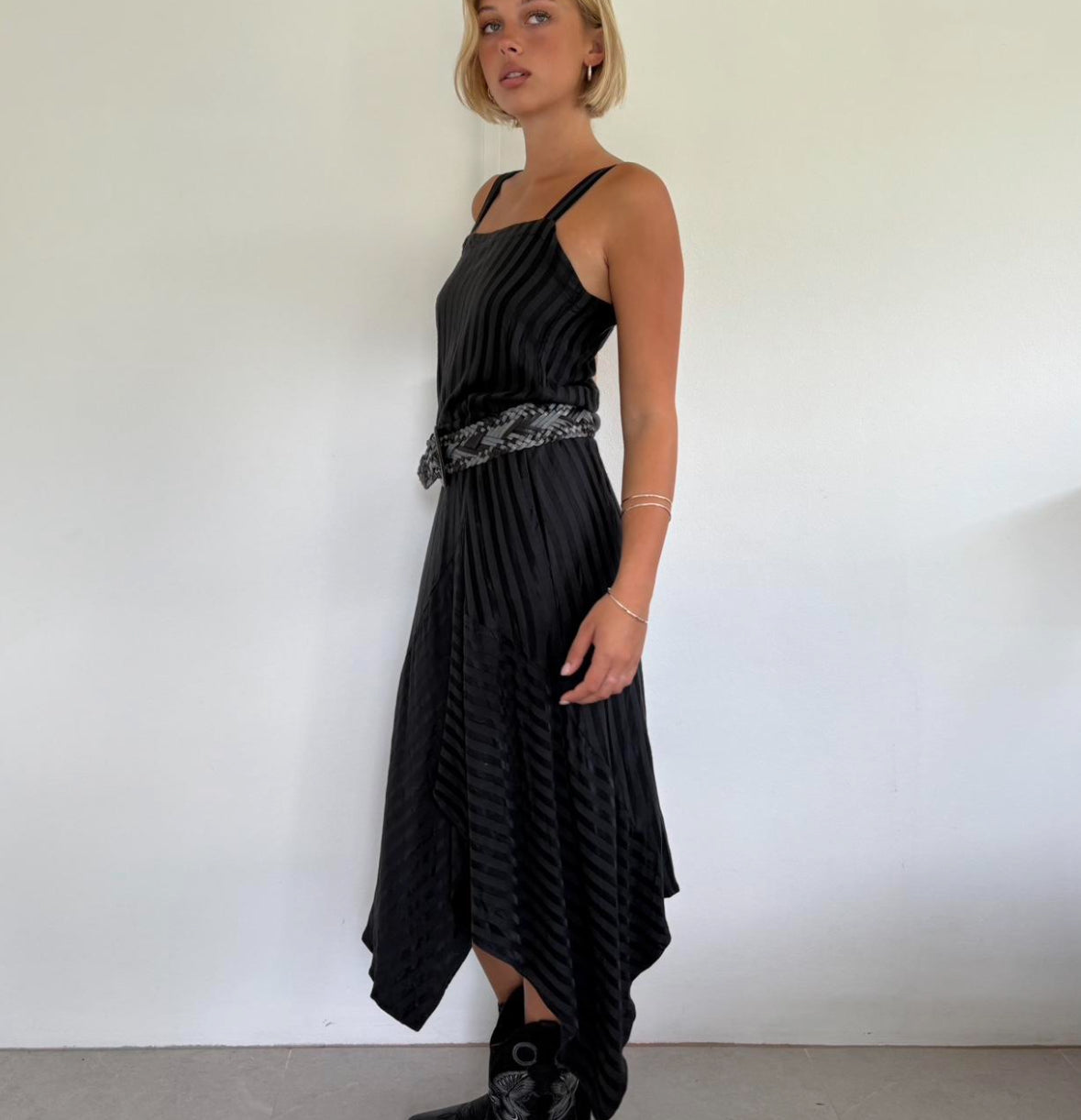 Vintage Midi Drop Waist Dress
