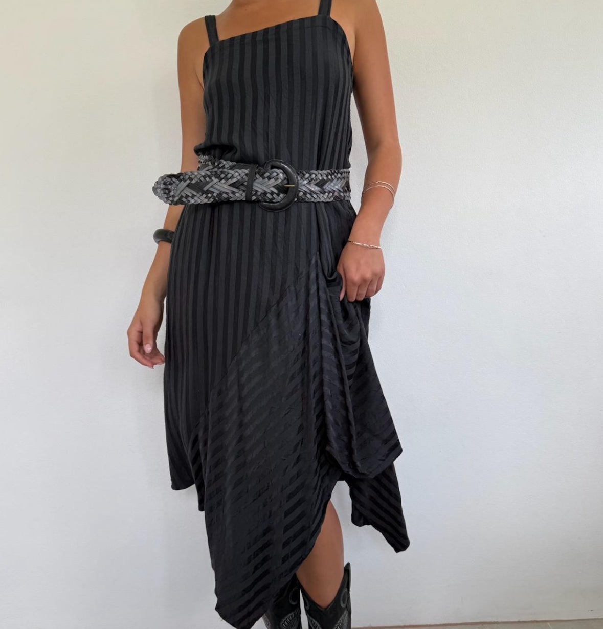 Vintage Midi Drop Waist Dress