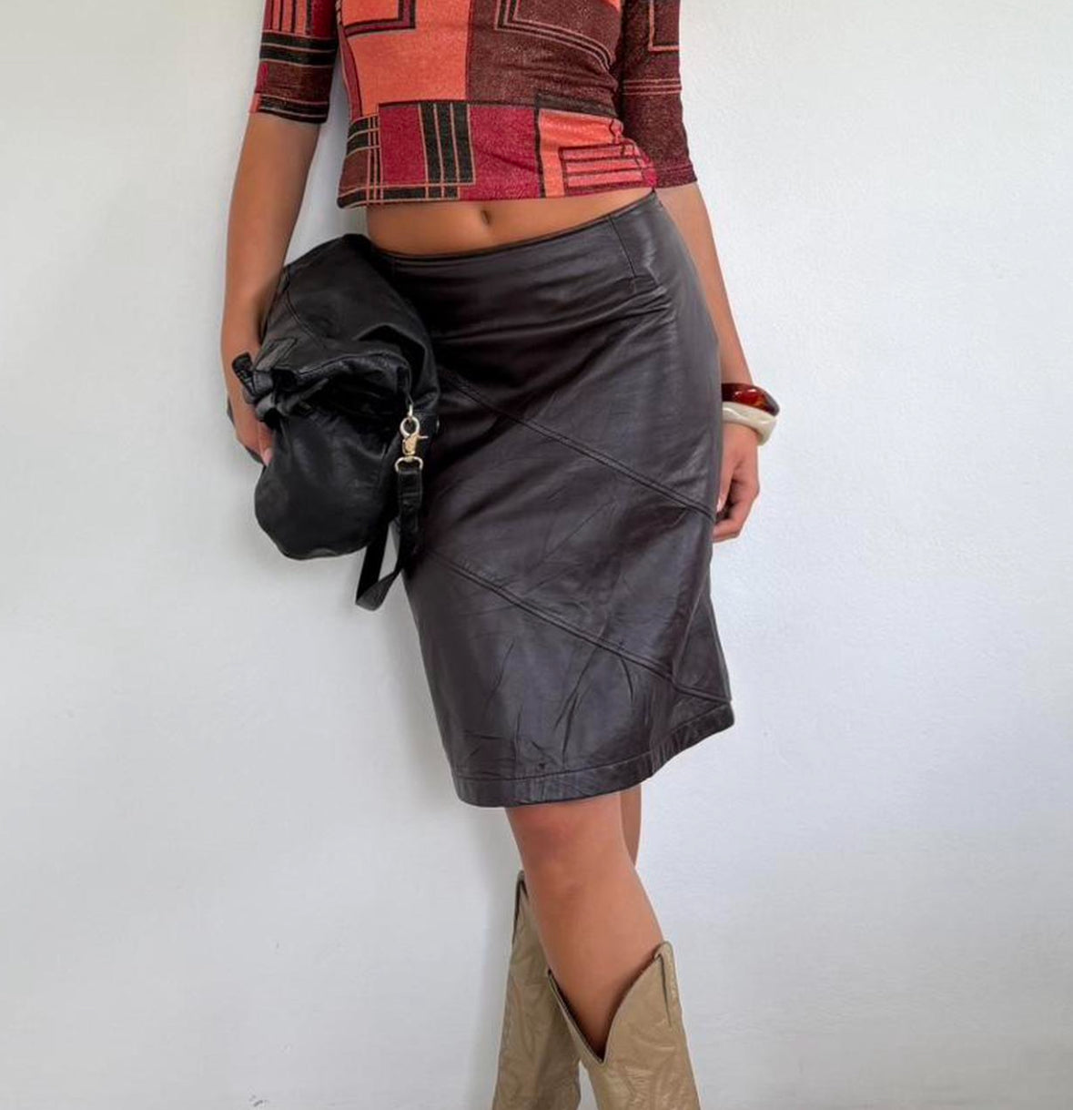 Vintage Leather Skirt