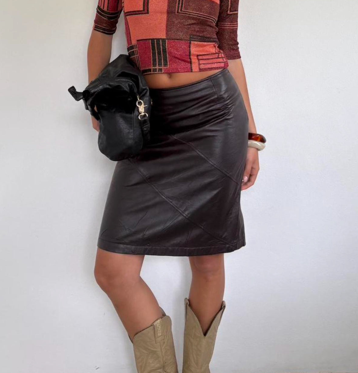 Vintage Leather Skirt