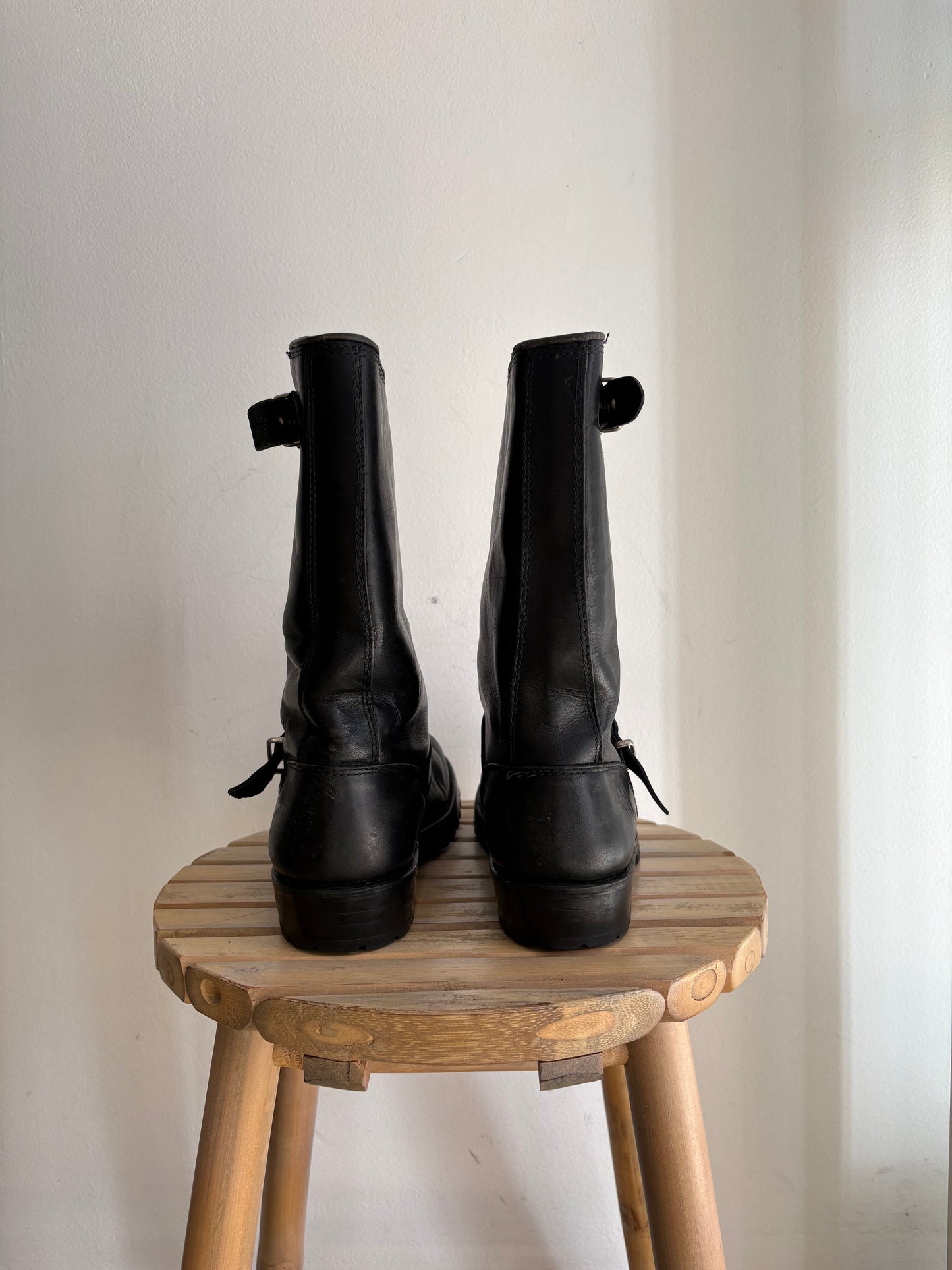 Black biker boots