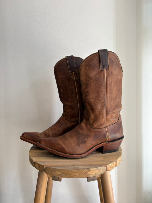 Rustic brown western boots