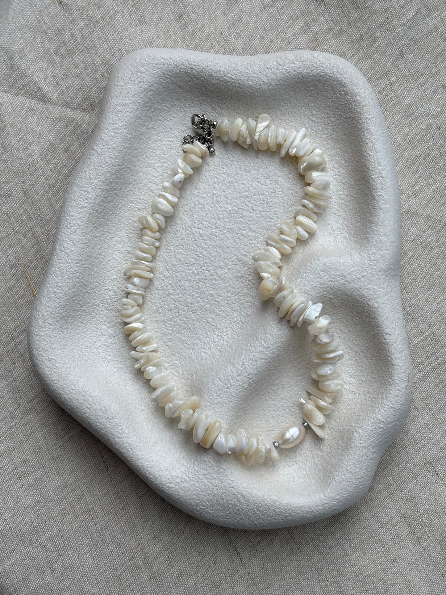 Freshwater Pearl and Shell Beaded Necklace