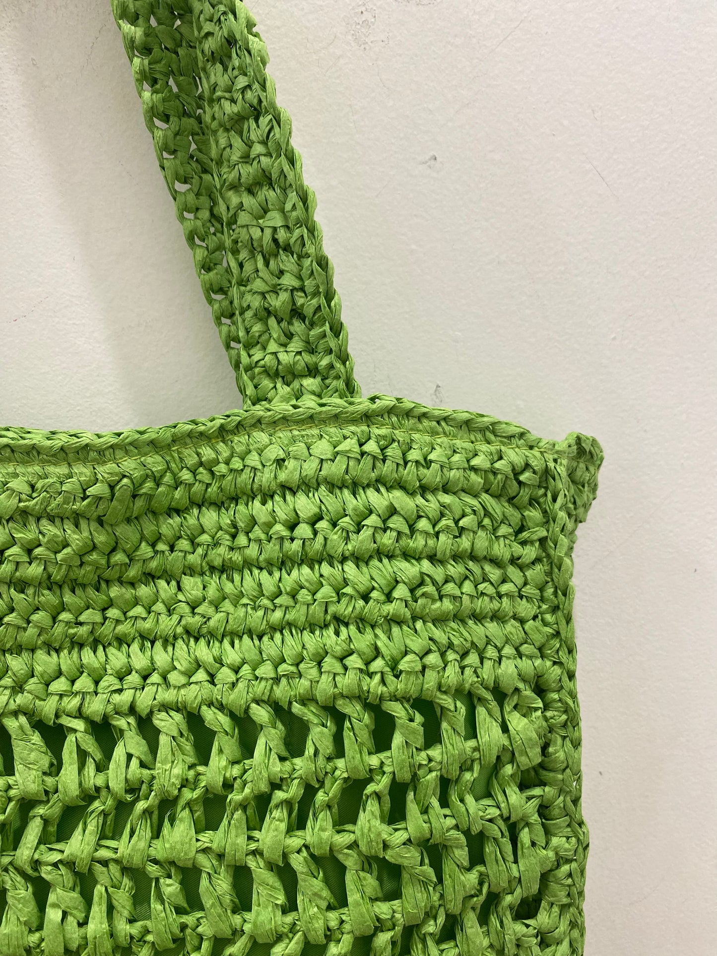 Green Straw Woven Bag