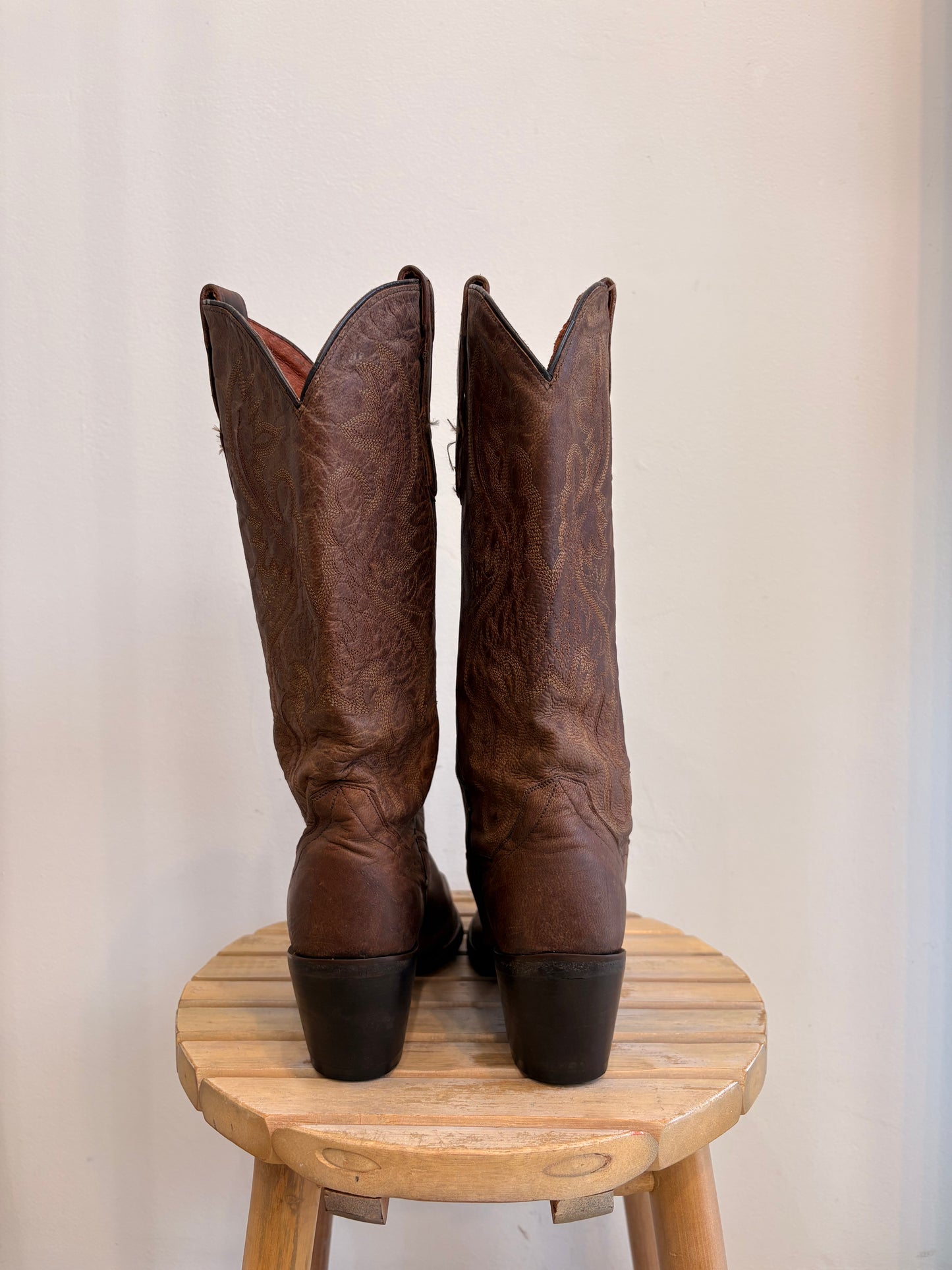 Dan Post Brown Leather Cowboy Boots