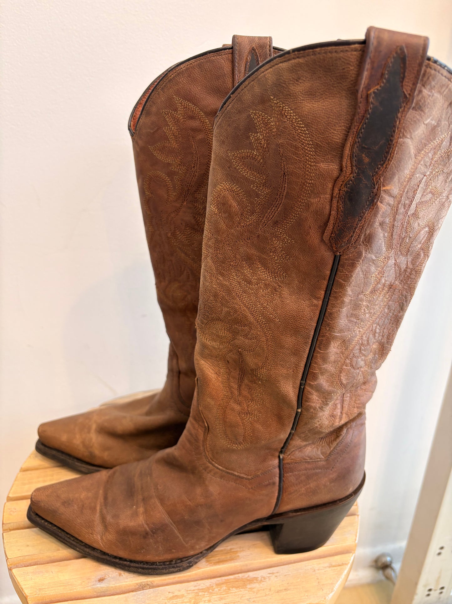 Dan Post Brown Leather Cowboy Boots