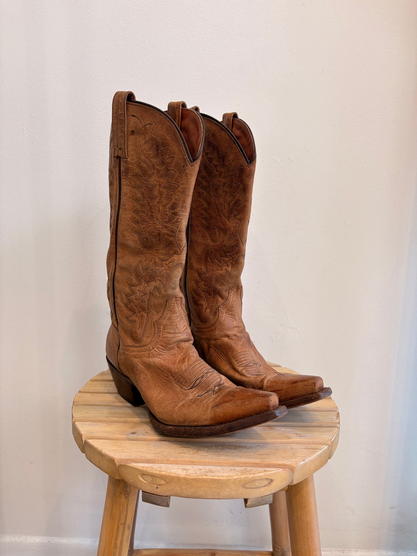 Dan Post Tan Leather Cowboy Boots