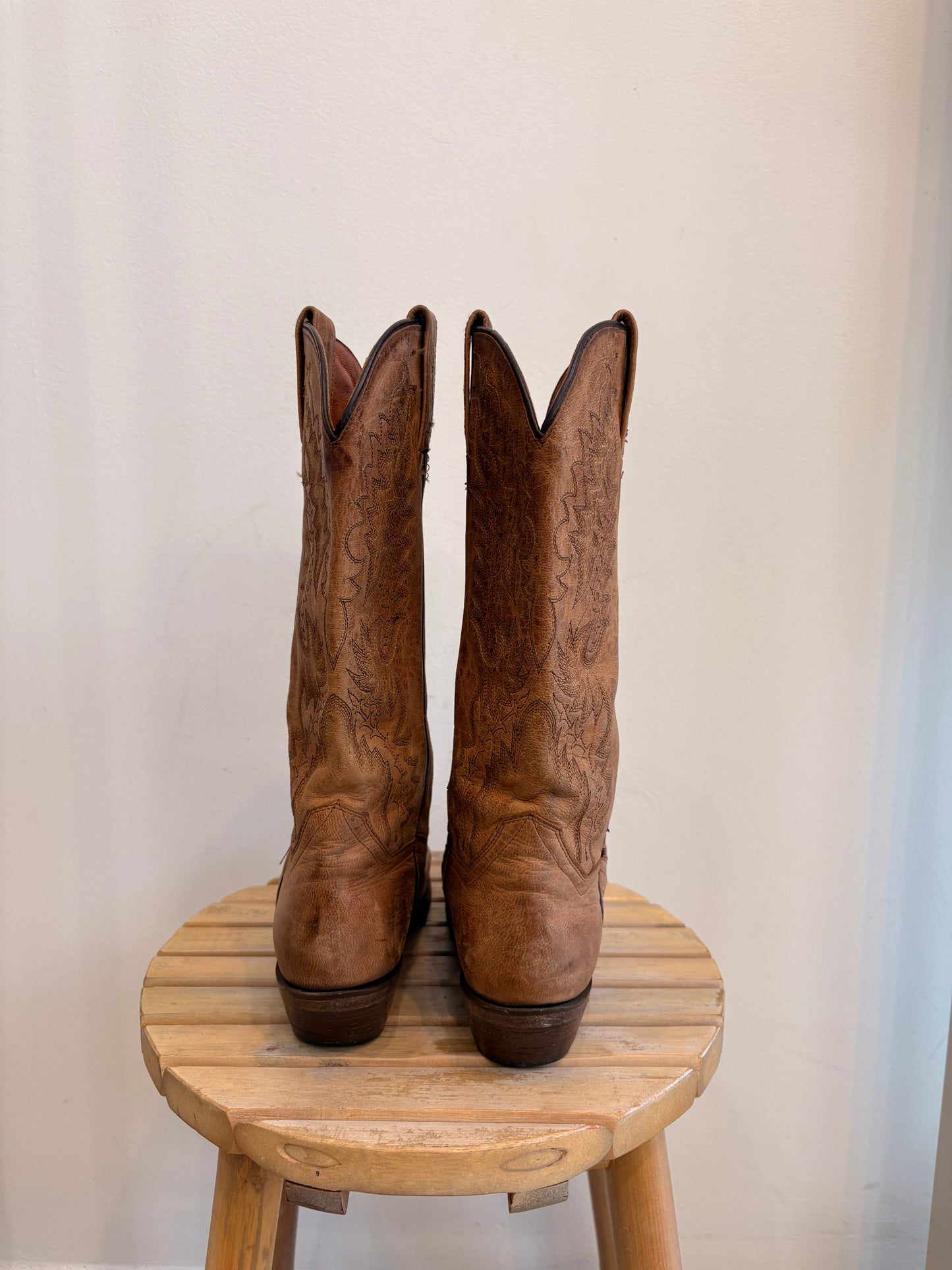 Dan Post Tan Leather Cowboy Boots