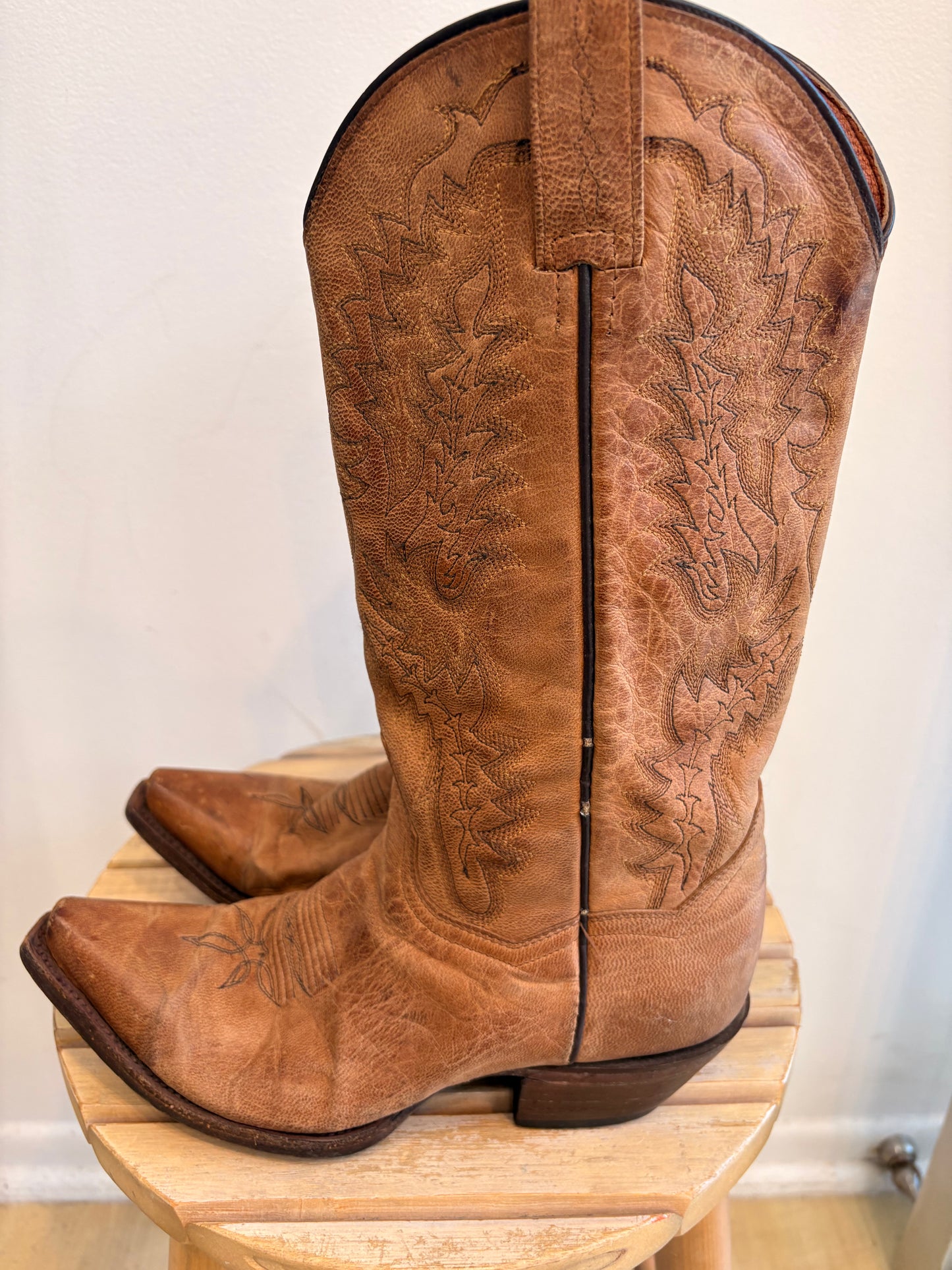 Dan Post Tan Leather Cowboy Boots