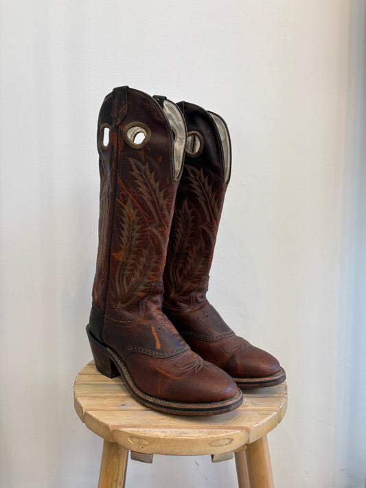 Brown Leather Cowboy Boots