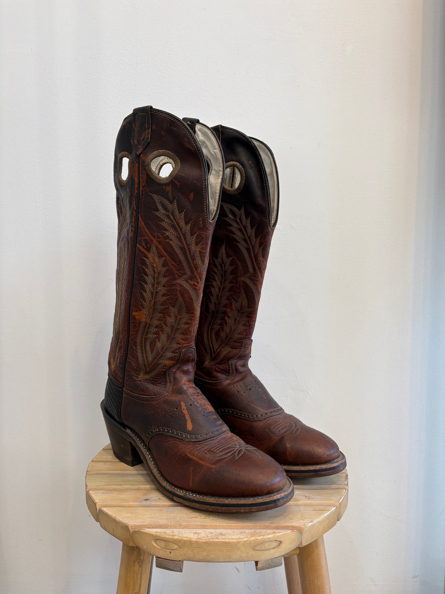 Brown Leather Cowboy Boots