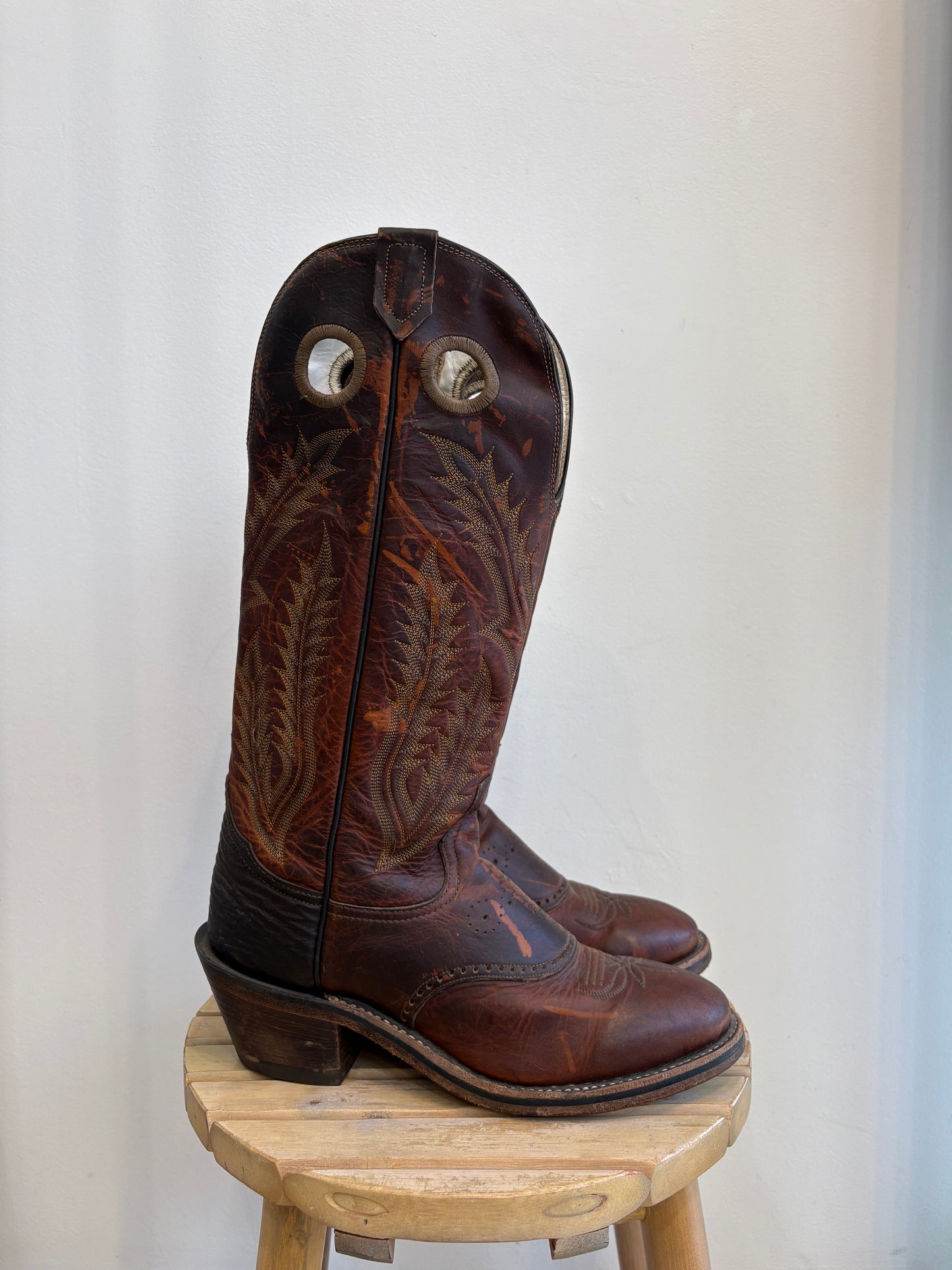 Brown Leather Cowboy Boots