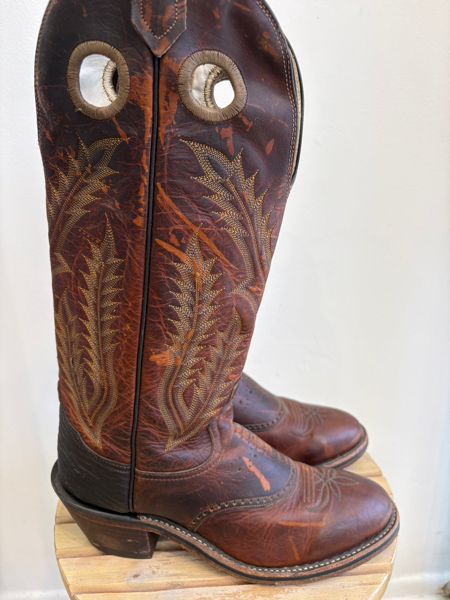Brown Leather Cowboy Boots