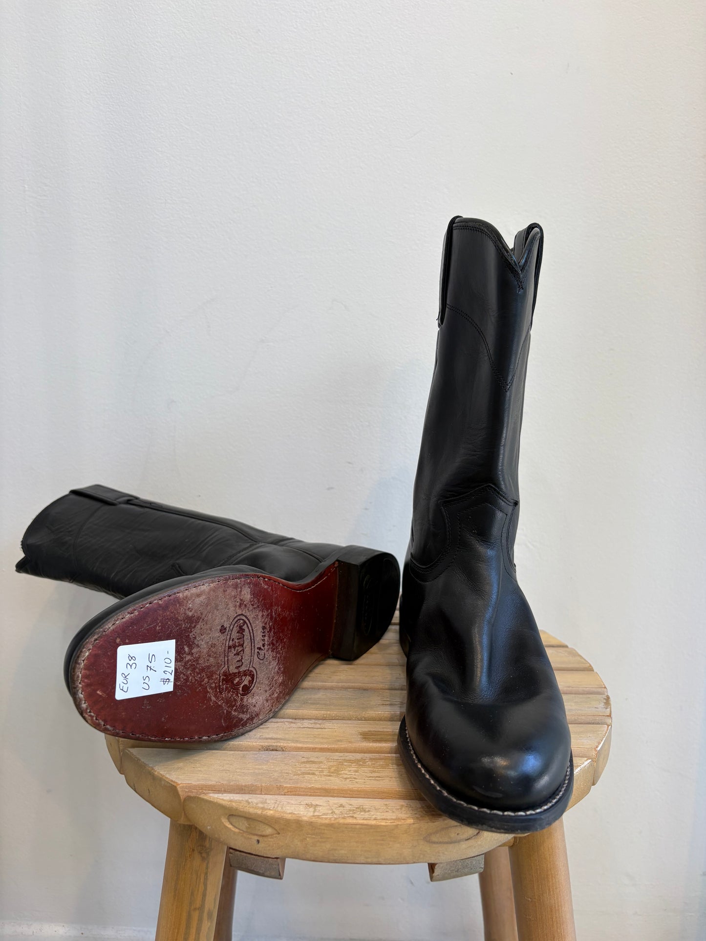 Black Justin Boots classic