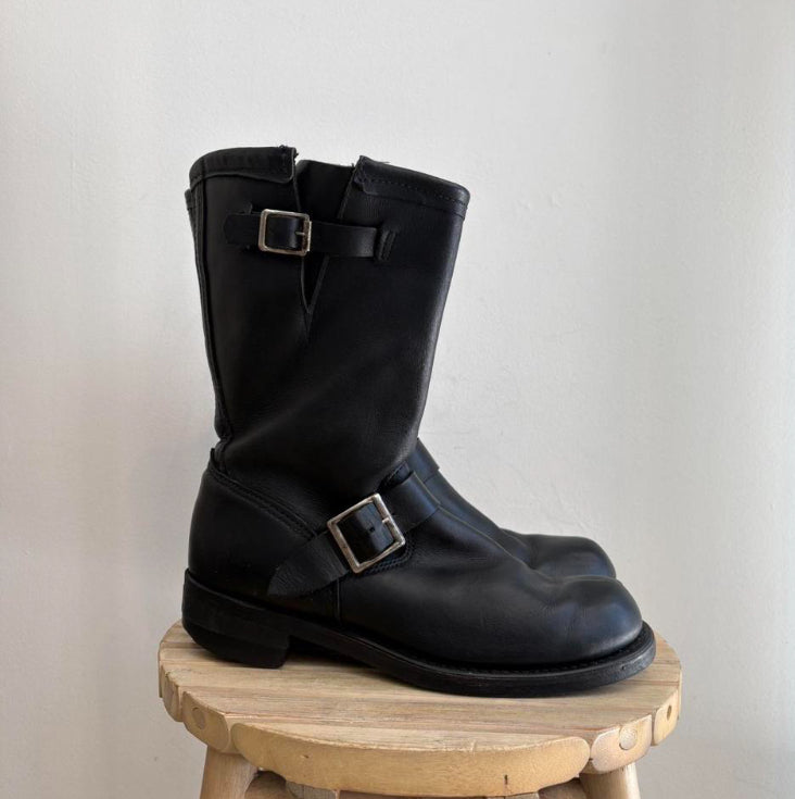 Black biker boots