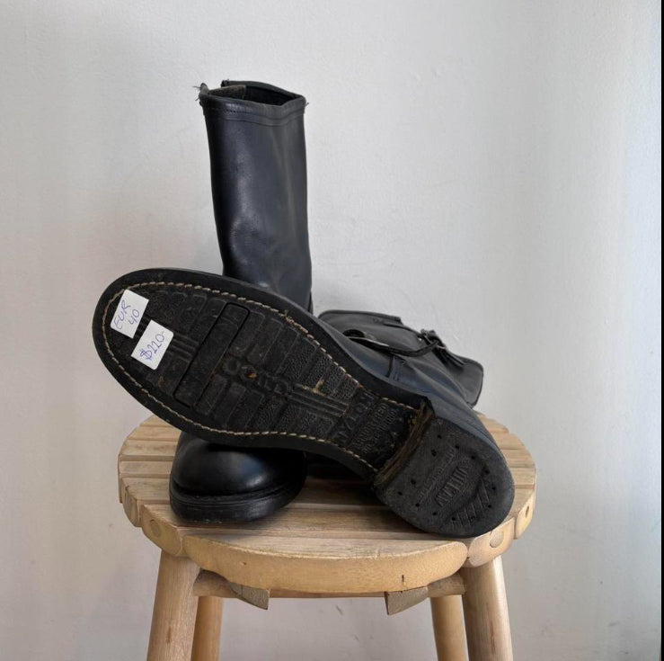 Black biker boots