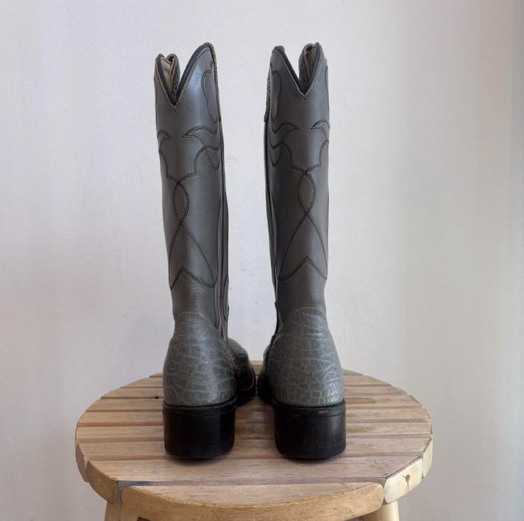 Grey/silver cowgirl boots
