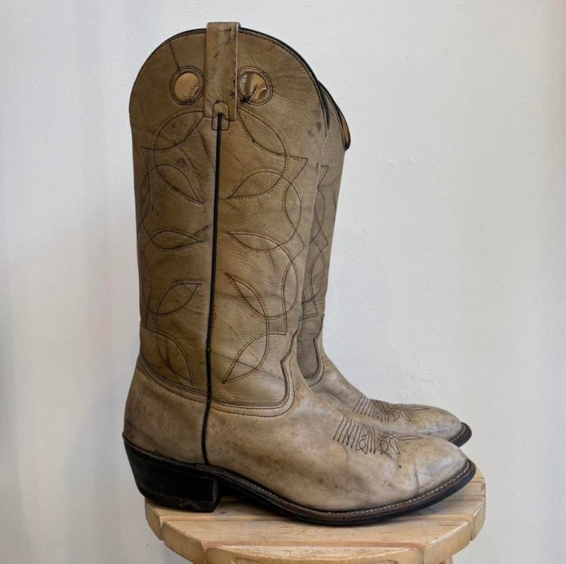 Cream western boots