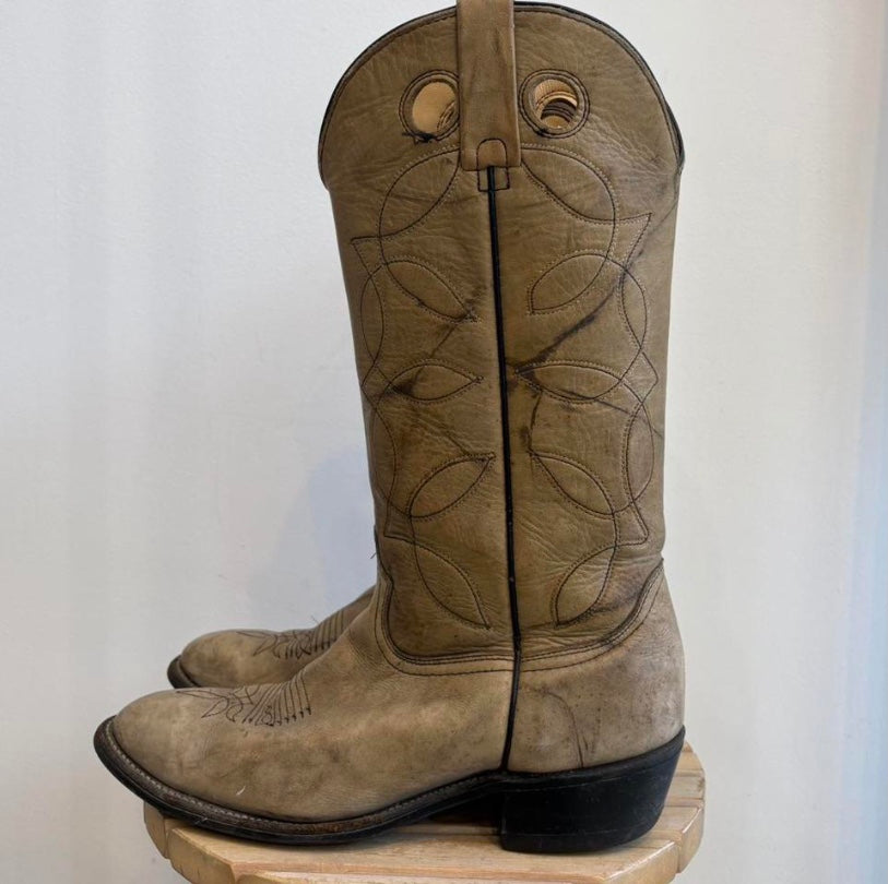 Cream western boots