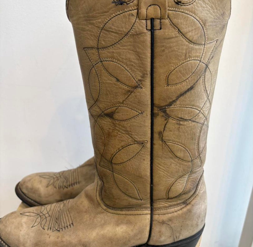 Cream western boots