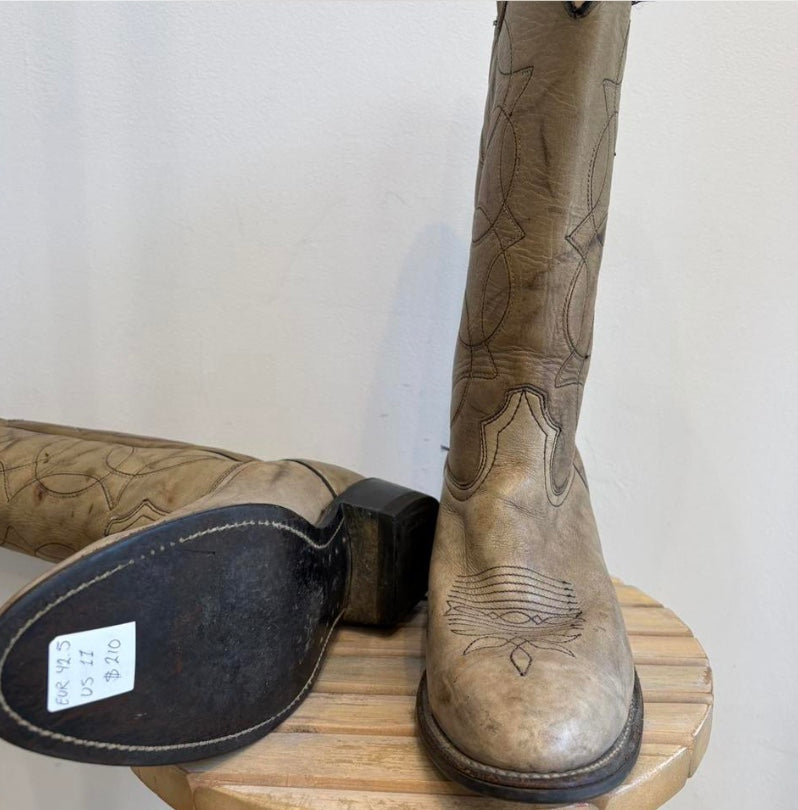 Cream western boots