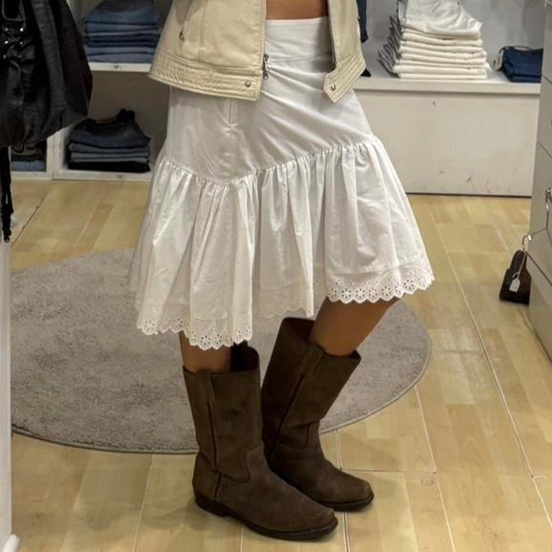 Brown suede boots