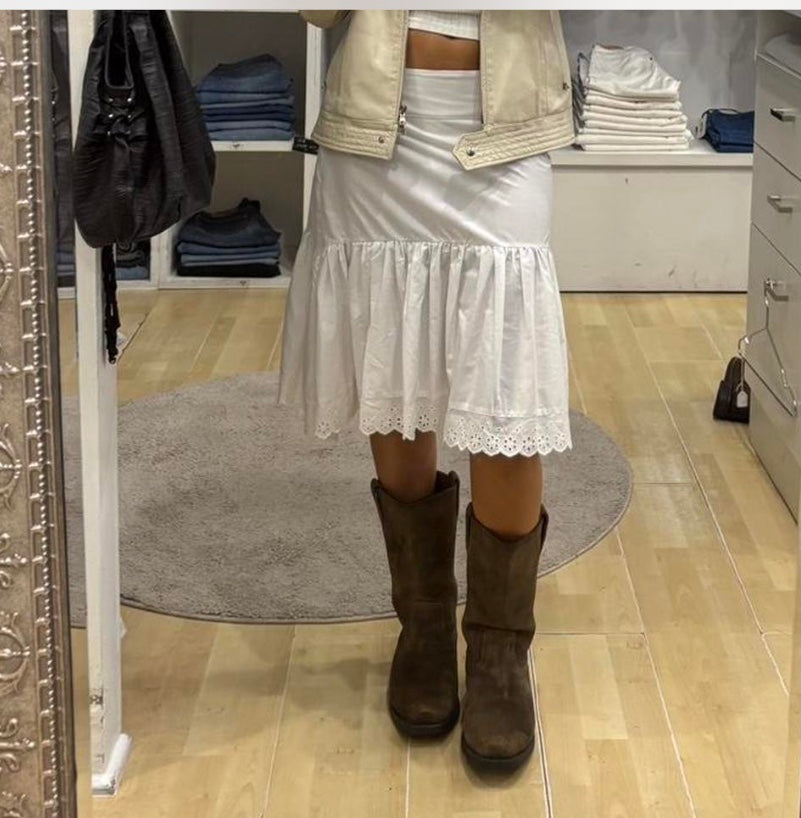 Brown suede boots