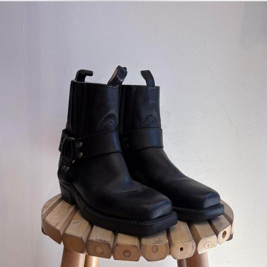 Black biker boots