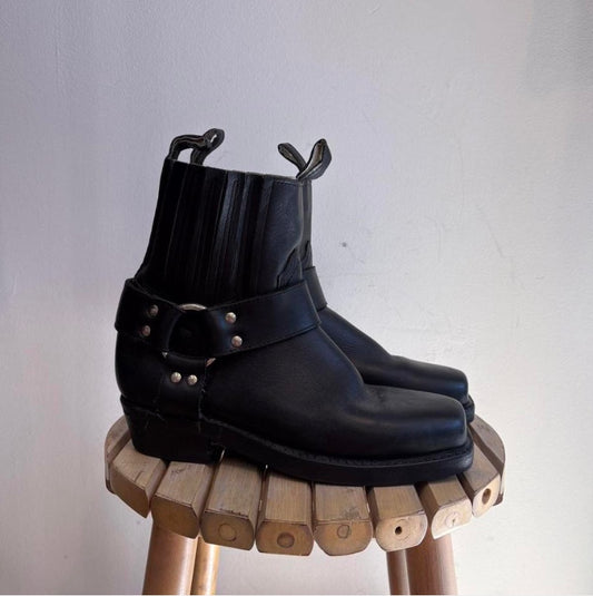 Black biker boots