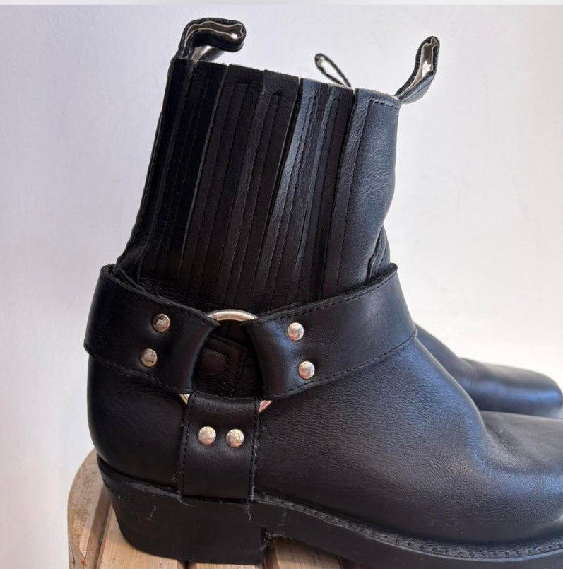 Black biker boots