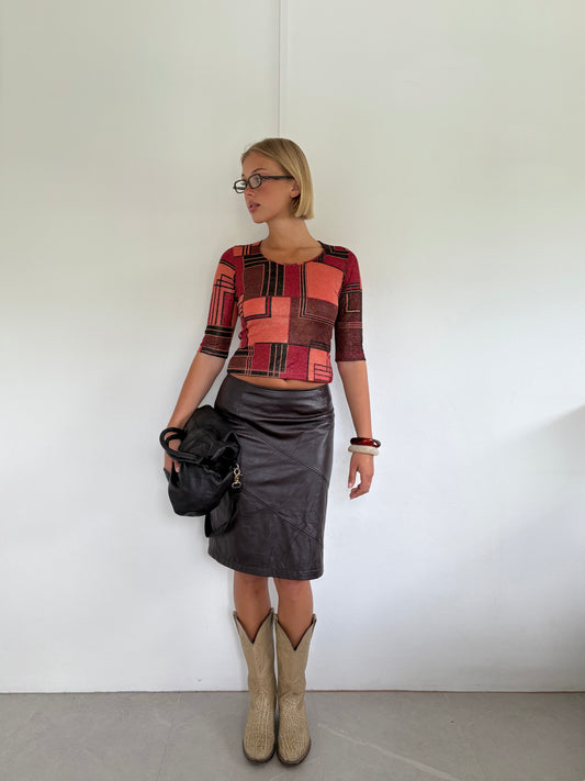 70s Geo Print Top