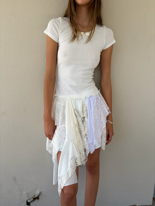 The Gigi Lace Skirt/Top in White