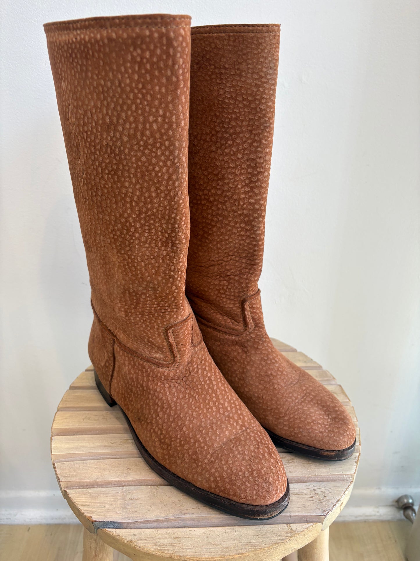 Tan suede boots