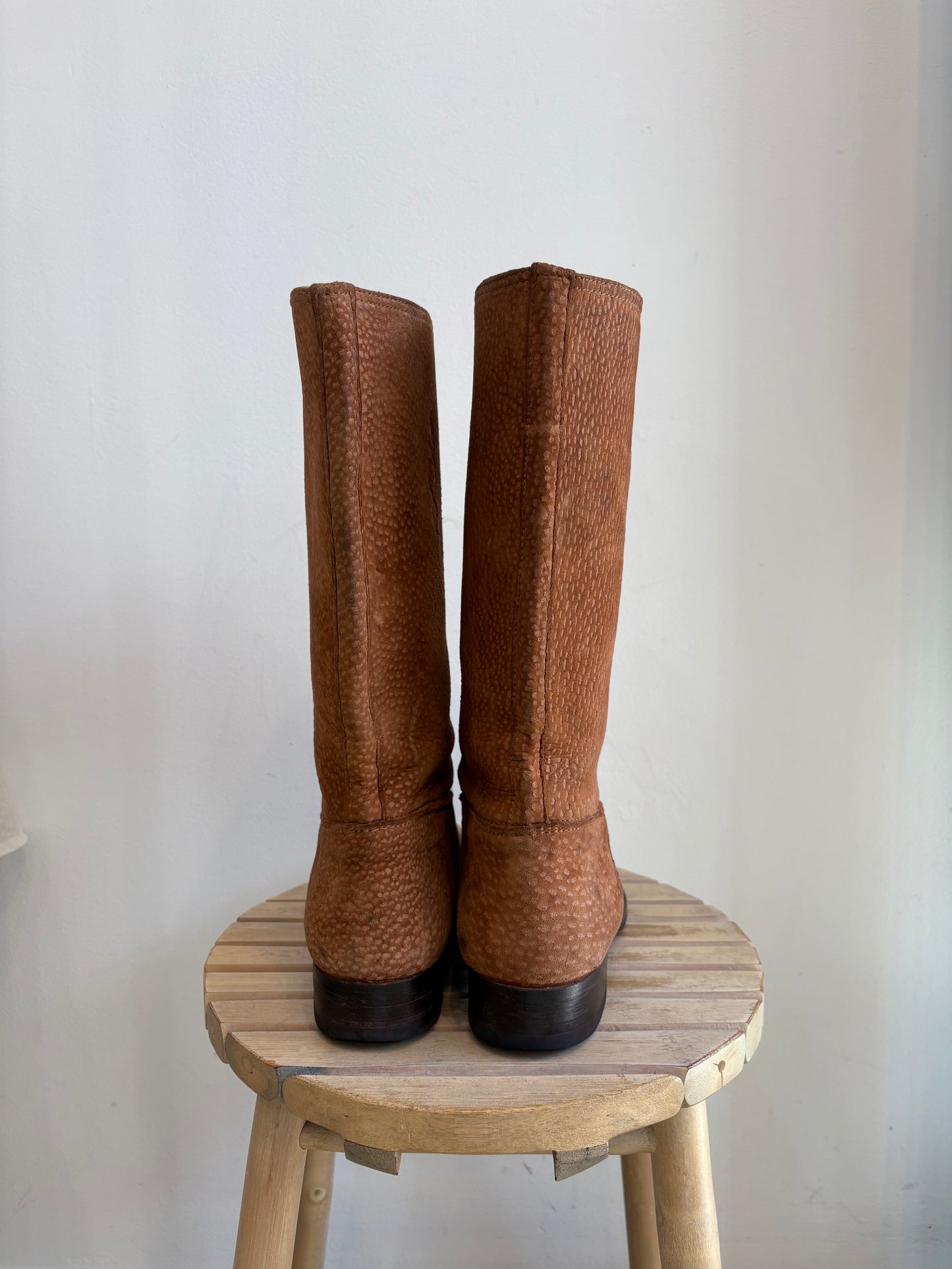 Tan suede boots