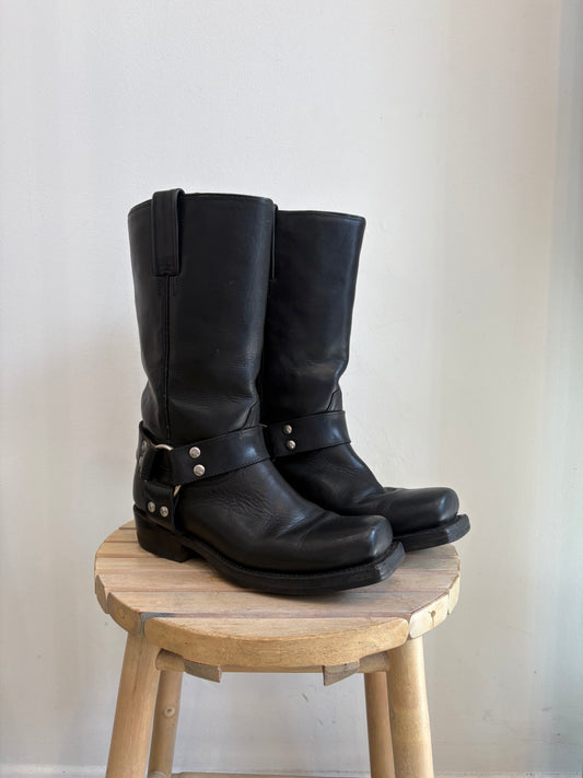 Black biker boots