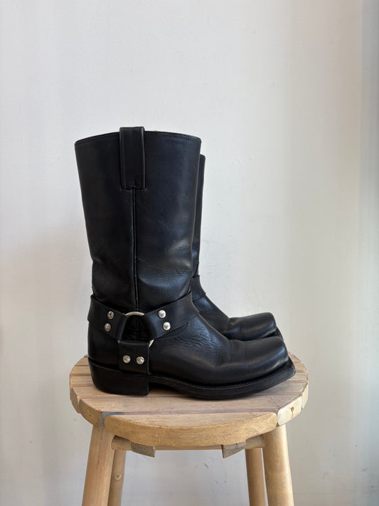 Black biker boots