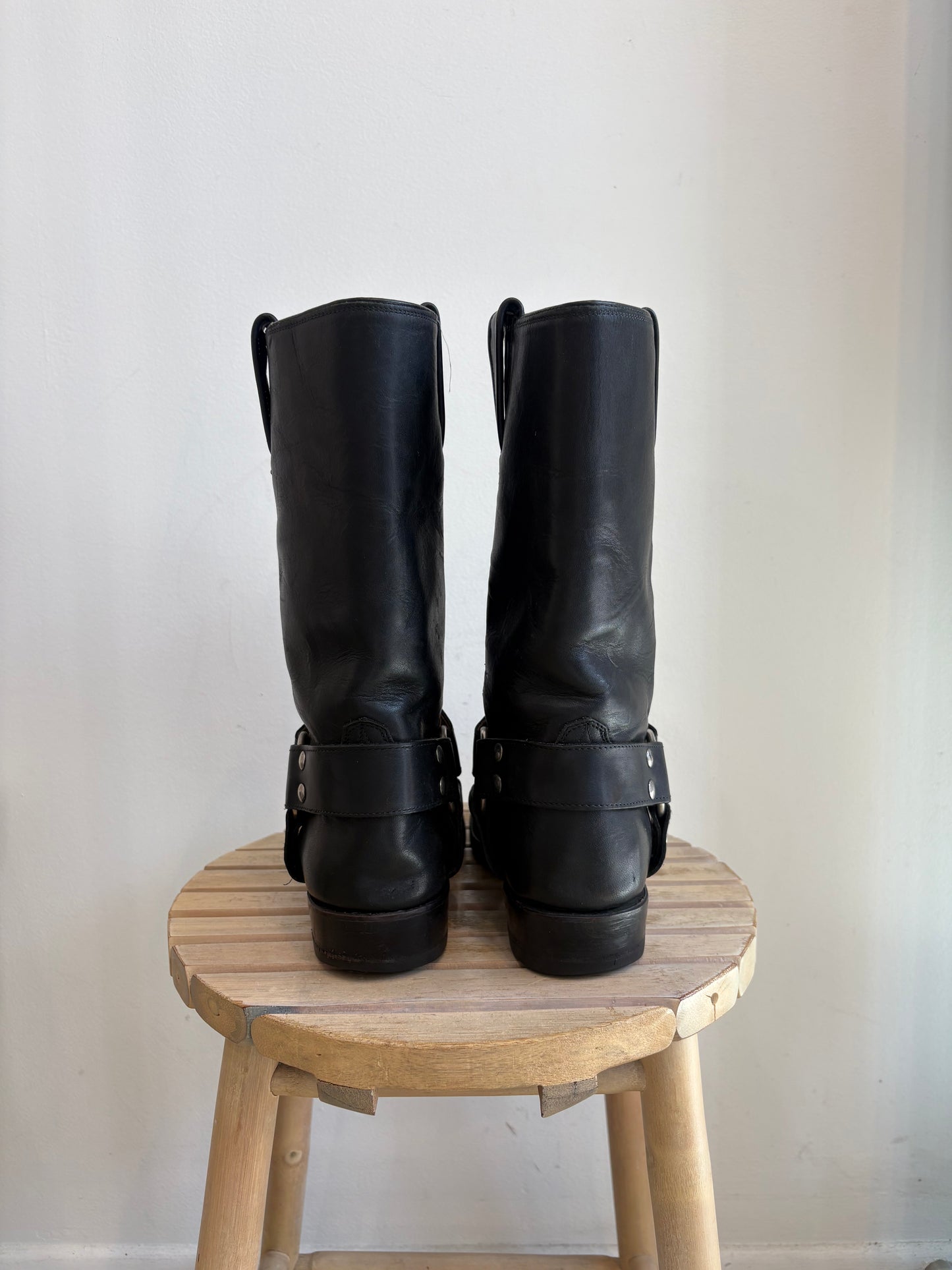 Black biker boots