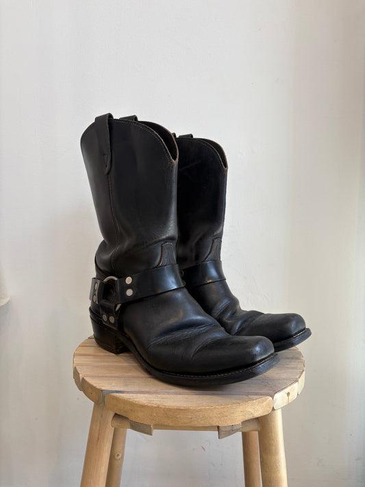 Black biker boots
