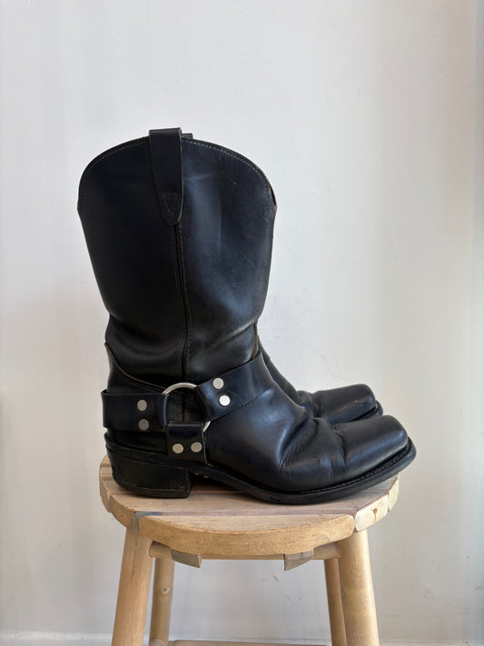 Black biker boots