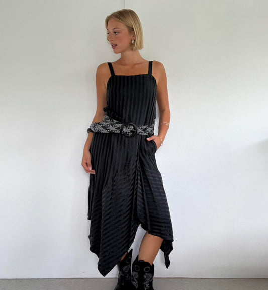 Vintage Midi Drop Waist Dress