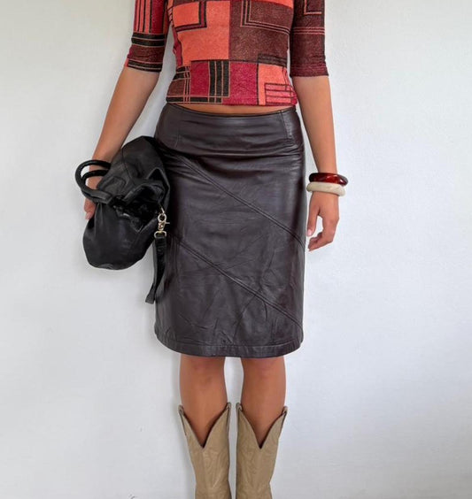 Vintage Leather Skirt