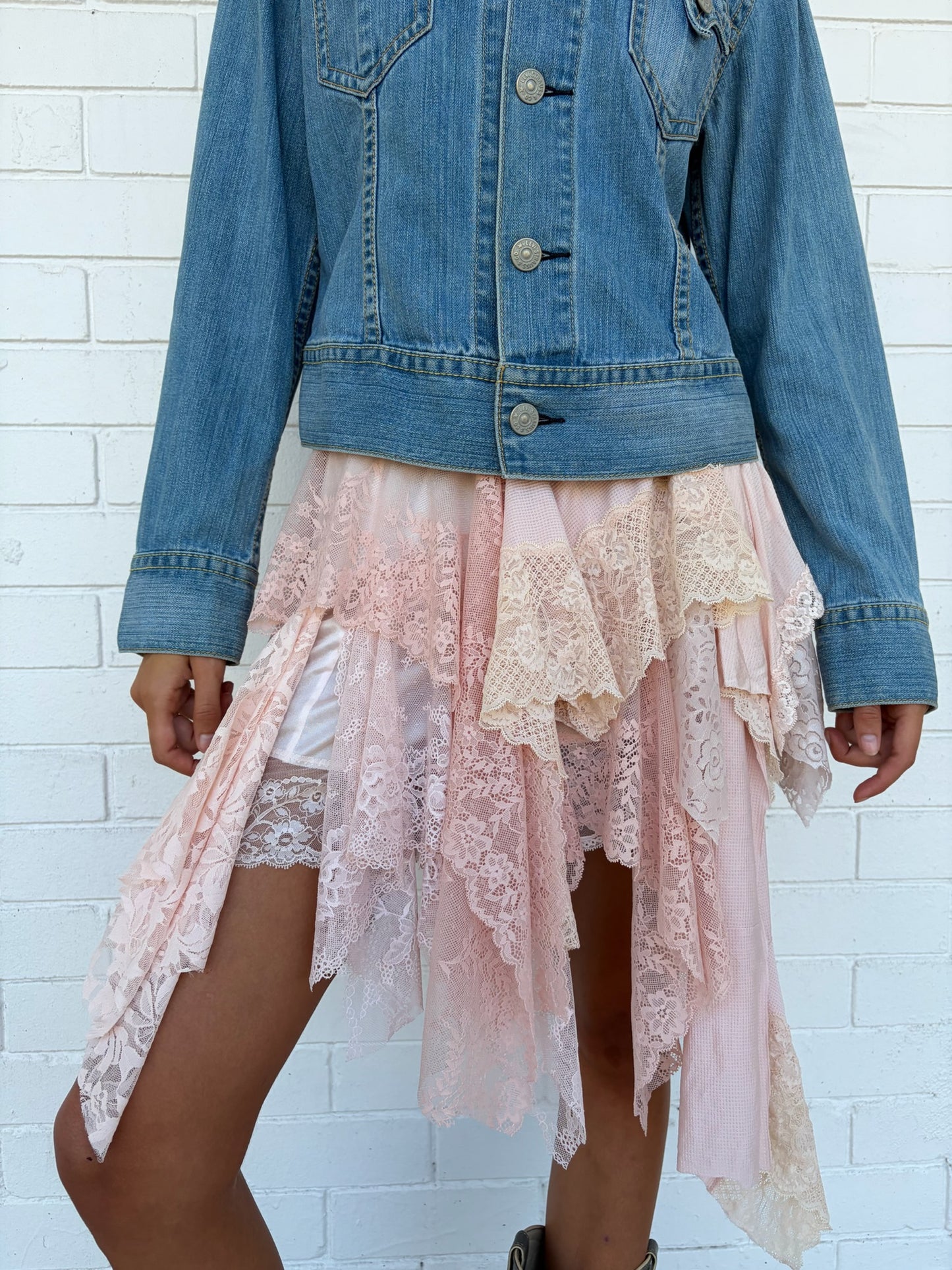 The Gigi Lace Skirt/Top in Blush